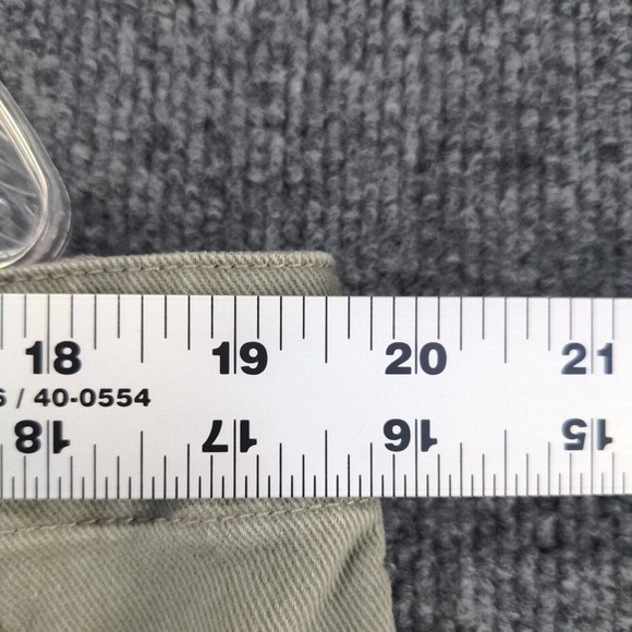 Eddie Bauer Men's Chino Shorts Green Size 40 100% Cotton Slash Pockets - Picture 8 of 10